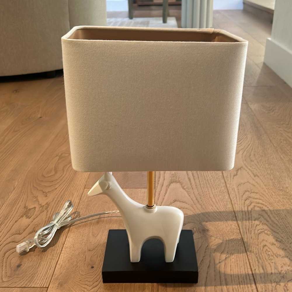 Baby/Kids Black and White Safari Lamp